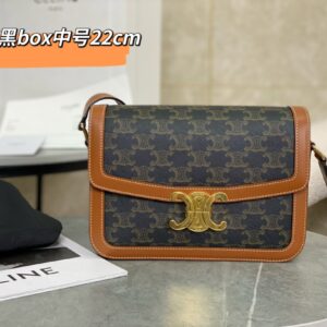 cel0169 Celine Triomphe Box Brown