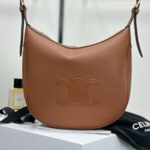 cel0189 Celine Heloise Brown Hobo Bag