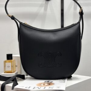 cel0191 Celine Heloise Black Hobo Bag