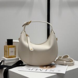 cel0209 Celine Lul White Top Handle Bag