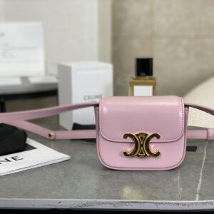 cel0211 Celine Triomphe Pink Flap Bag