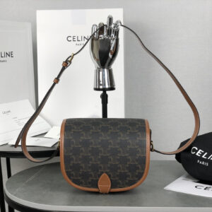 cel0264 Celine Triomphe Folco Brown