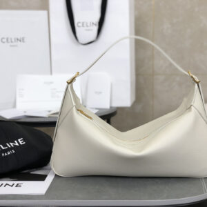 cel0282 Celine Ava Romy White Hobo Bag