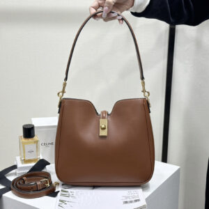 cel0289 Celine Camille Brown Top Handle Bag