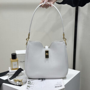 cel0292 Celine Camille White Top Handle Bag