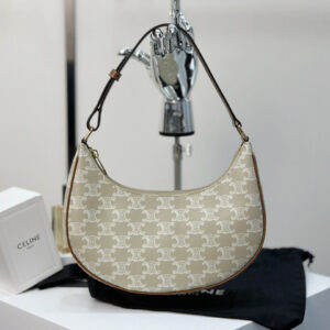 cel0301 Celine Triomphe Ava Brown Hobo Bag