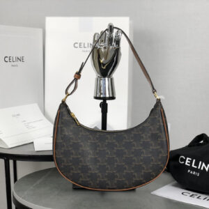 cel0310 Celine Triomphe Ava Brown Hobo Bag