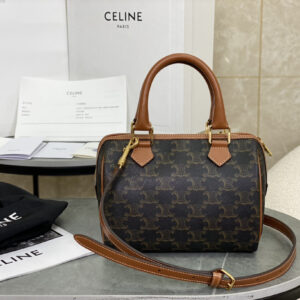 cel0312 Celine Bag Brown Top Handle Bag