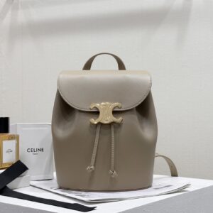 cel0318 Celine Triomphe Bonnie Beige Backpack