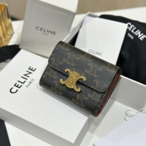 cel0341 Celine Triomphe Wallet Brown