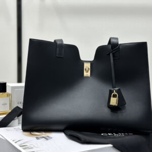 cel0342 Celine Cabas Black Tote Bag