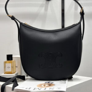 cel0374 Celine Heloise Black Hobo Bag
