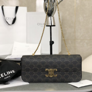 cel0377 Celine Triomphe Ava Gold Hobo Bag