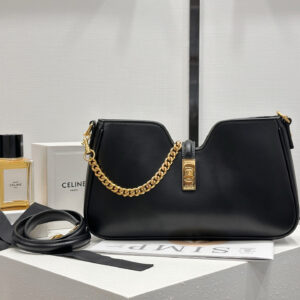 cel0388 Celine Camille Black Top Handle Bag