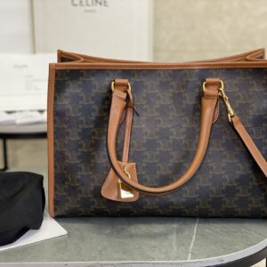 cel0400 Celine Tote Vanity Brown Tote Bag