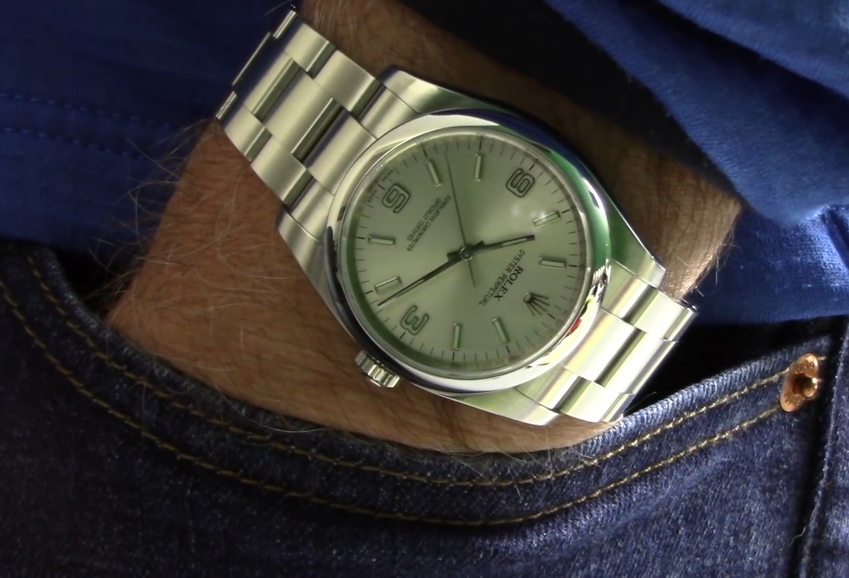 Rolex Oyster Perpetual 36mm Black / Blue - watch0005