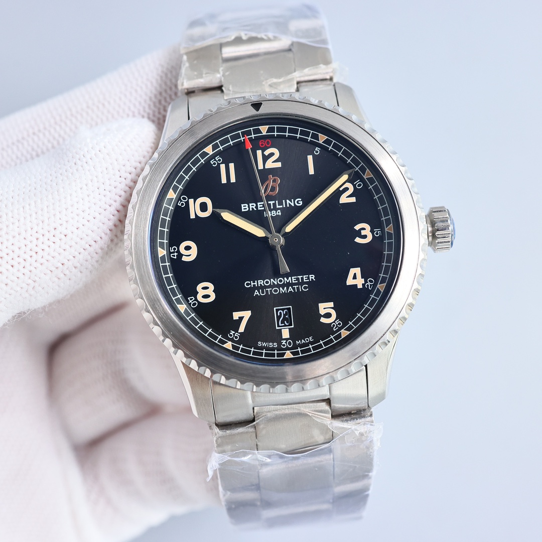 Breitling Pilot 41mm White / Rose Gold - watch0073