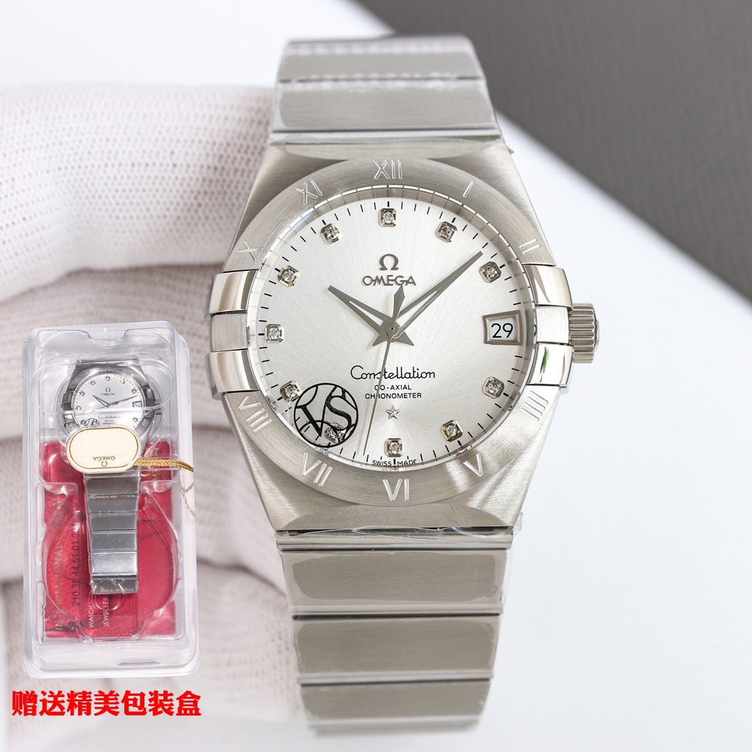 Omega Constellation 38mm Black / White - watch0189