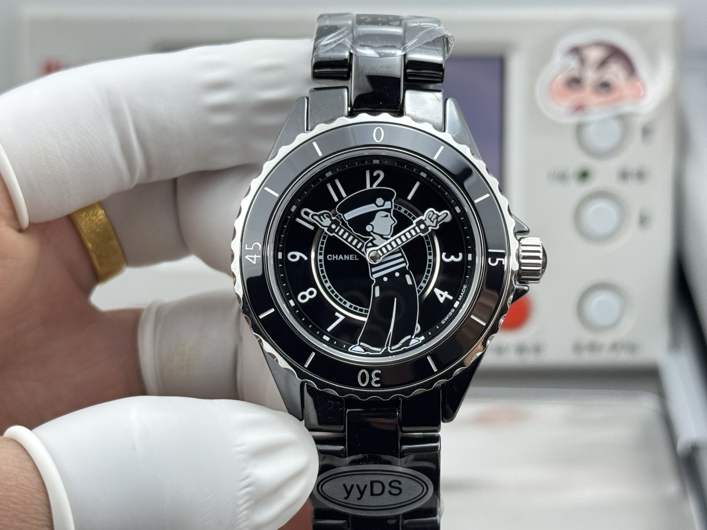 Chanel Watch 38mm Black / White - watch0230