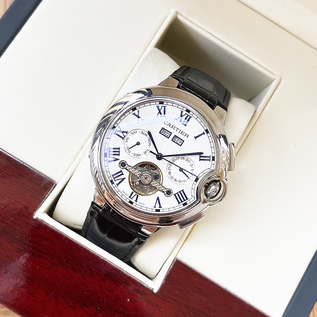 Cartier Watch 44mm White / Rose Gold - watch0256