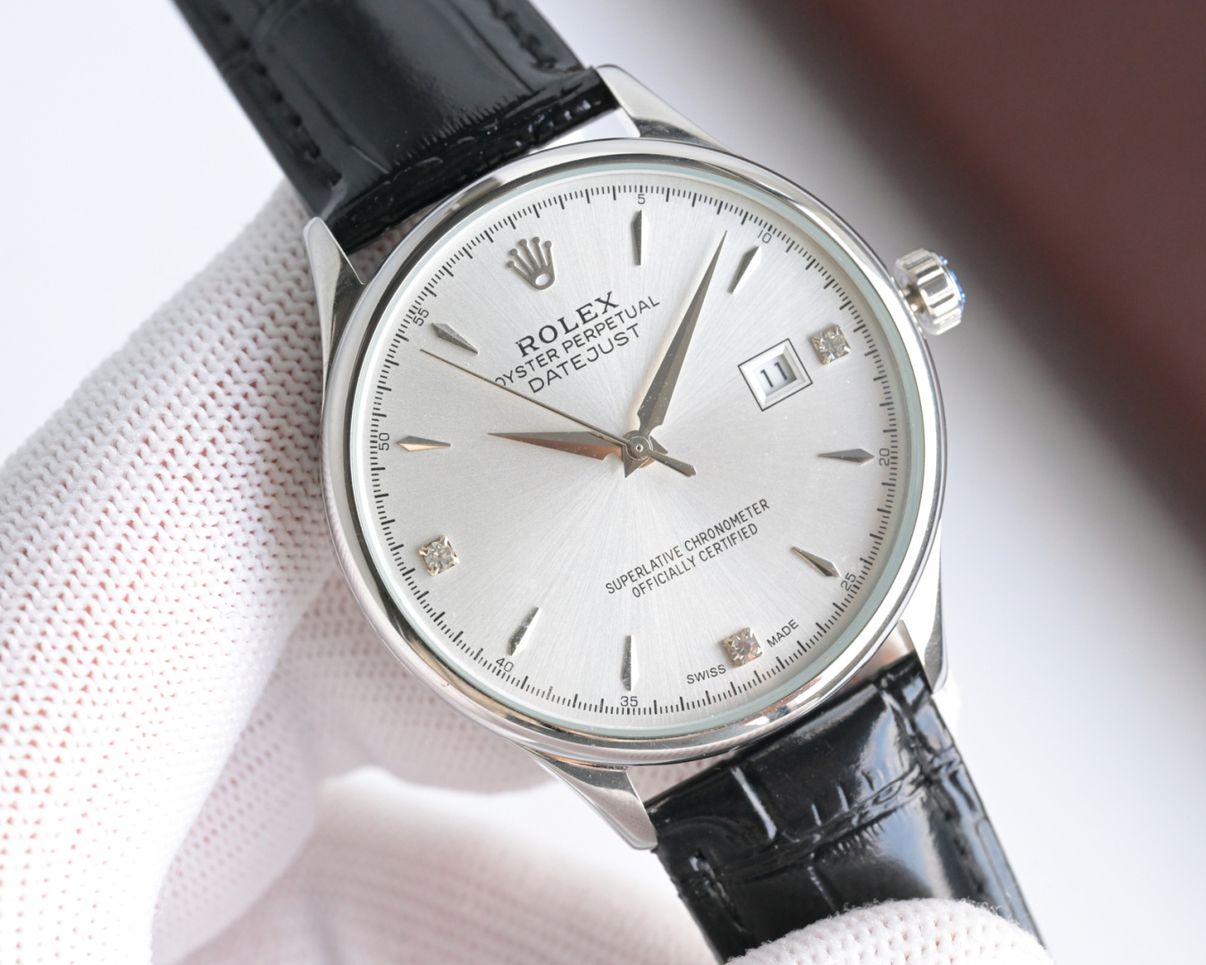 Rolex Watch 40mm White / Rose Gold - watch0429
