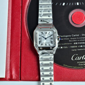 Cartier Santos 34.4mm White / Gold - watch0437