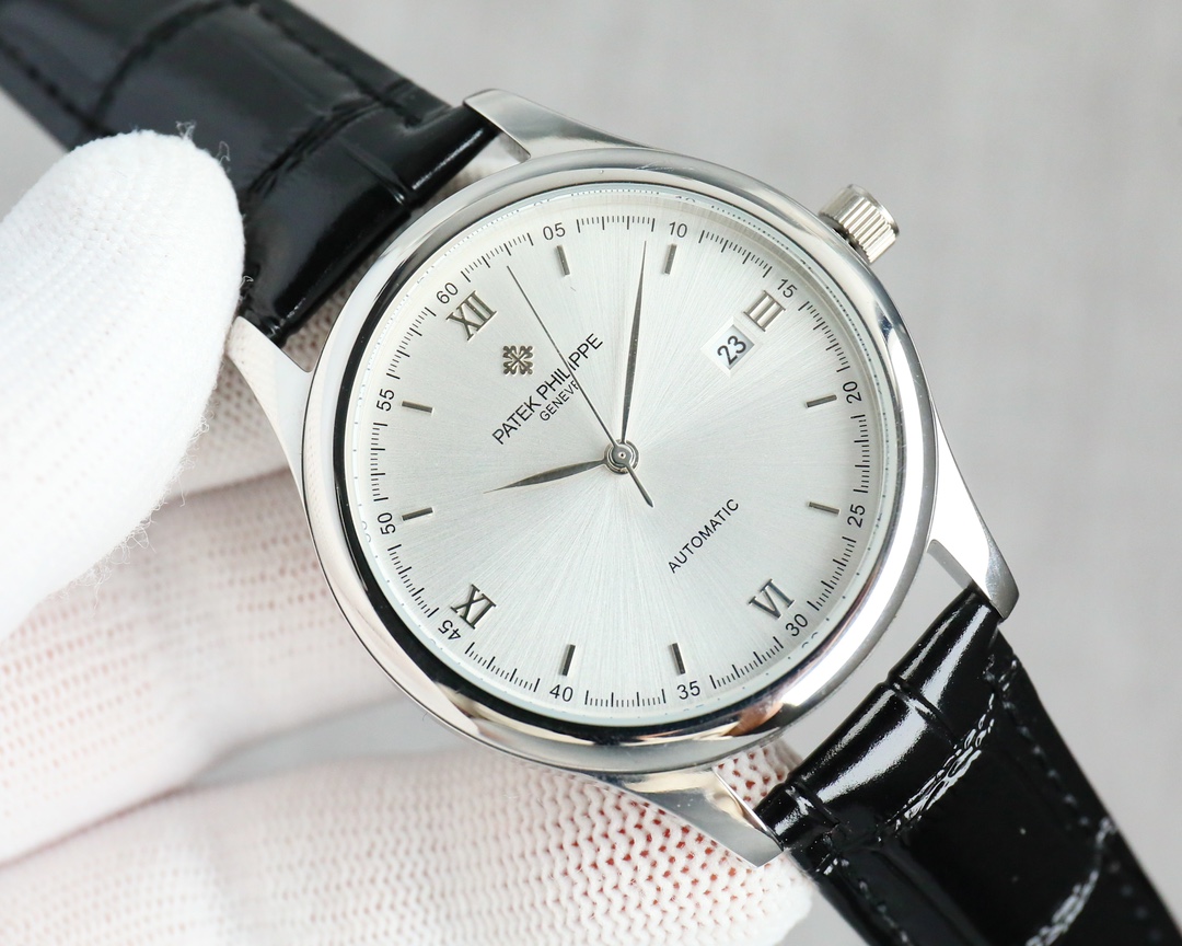 Patek Philippe Watch 40mm Rose Gold / Silver - watch0513