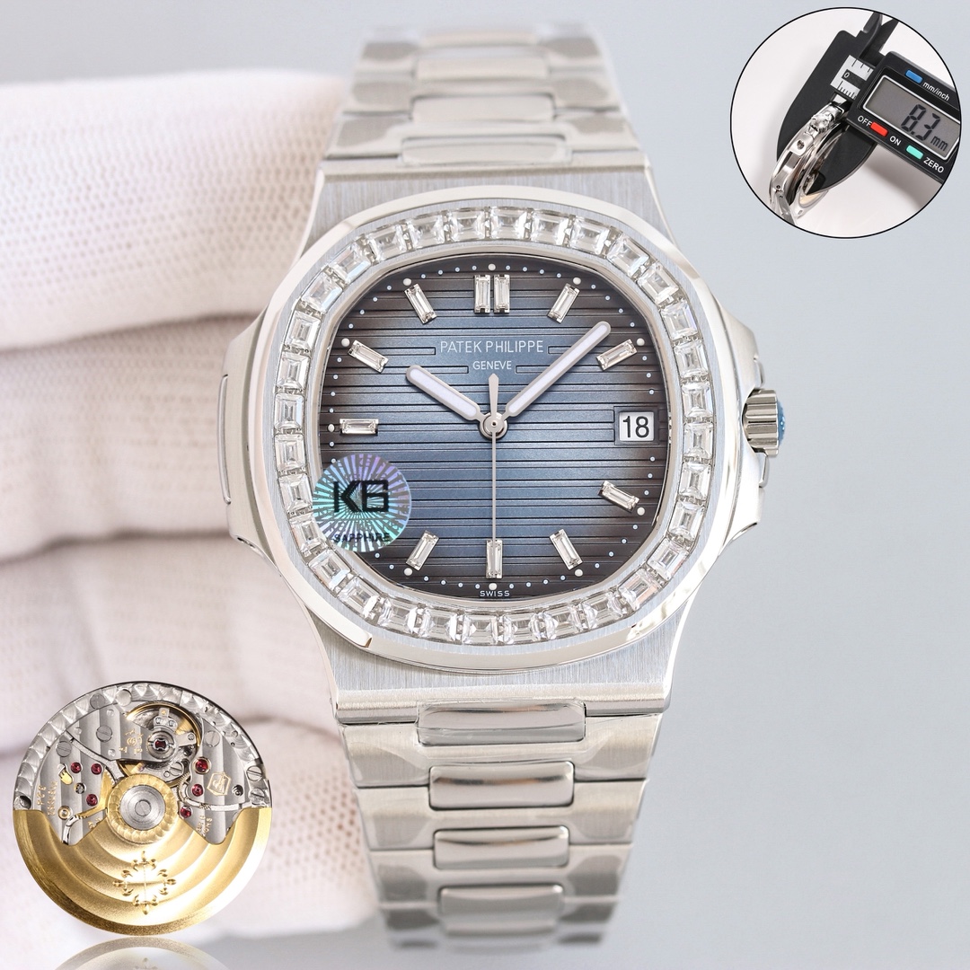 Patek Philippe Nautilus 40mm Silver - watch0526