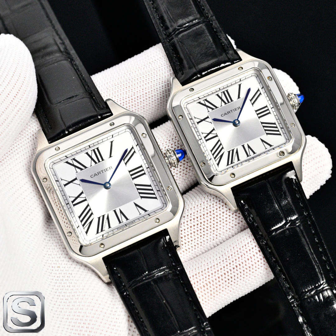 Cartier Santos 33mm White / Blue - watch0626