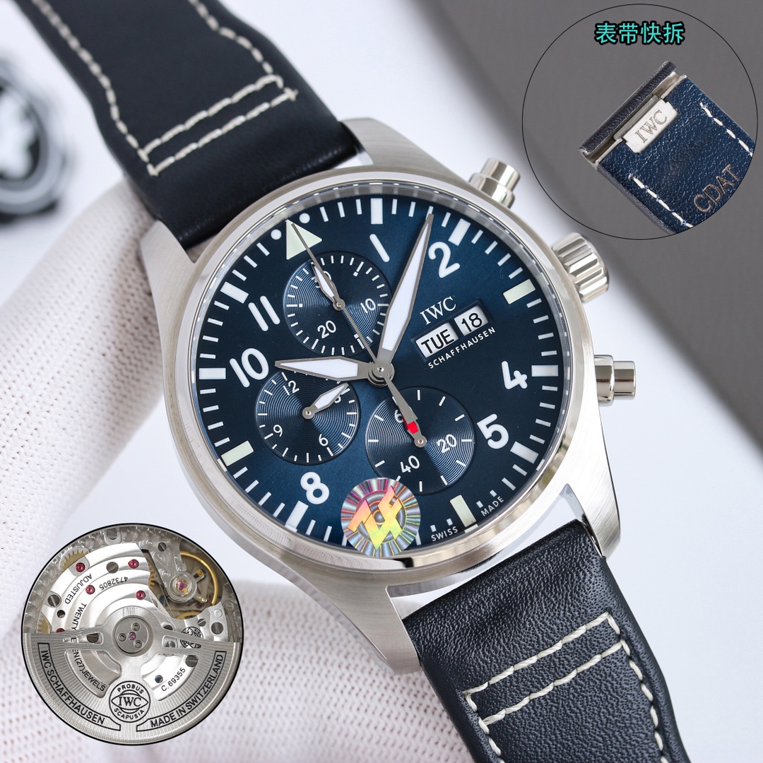 IWC Pilot Blue / Gold - watch0663
