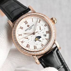 Patek Philippe Watch 42mm Rose Gold / Silver - watch0664