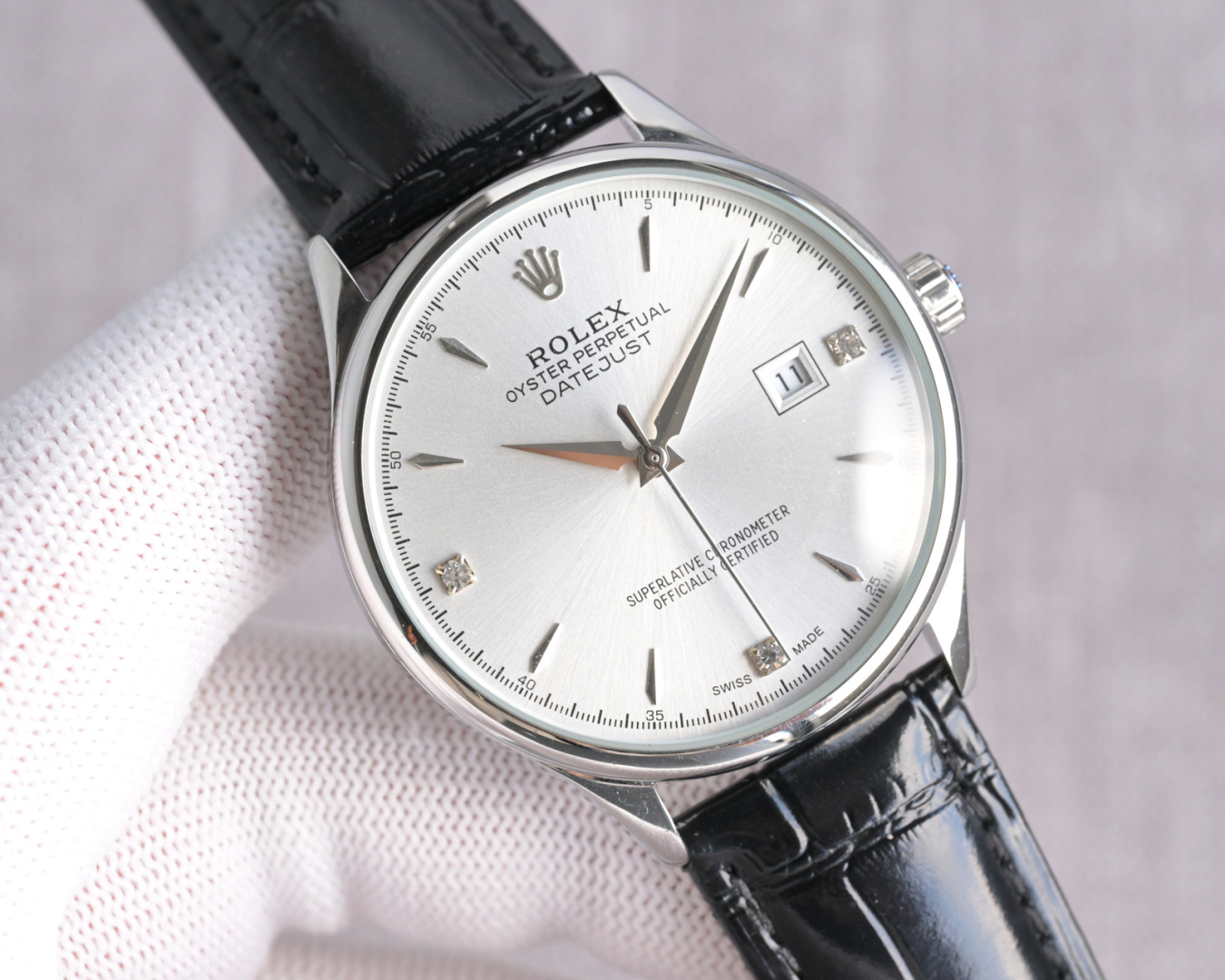 Rolex Watch 40mm White / Silver - watch0665