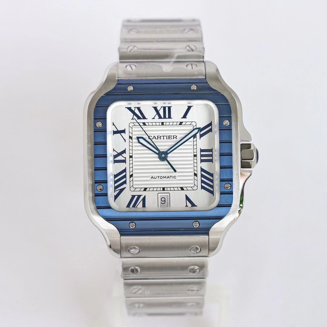Cartier Santos 39.8mm Silver - watch0853