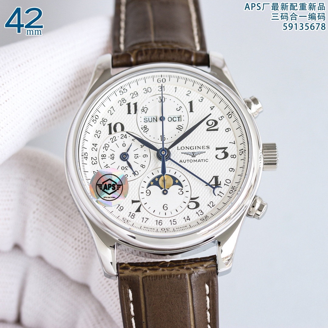 Longines Watch 42mm Silver - watch0943