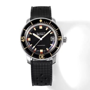 Blancpain Fifty Fathoms 23mm Black / Silver - watch0975