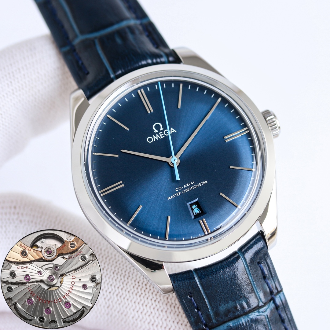 Omega De Ville 40mm White / Blue - watch1034