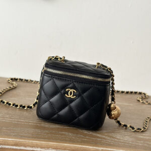bag0577 Chanel Bag Mini Black Gold Hardware