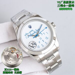 Rolex Watch 40mm White / Blue - watch1091