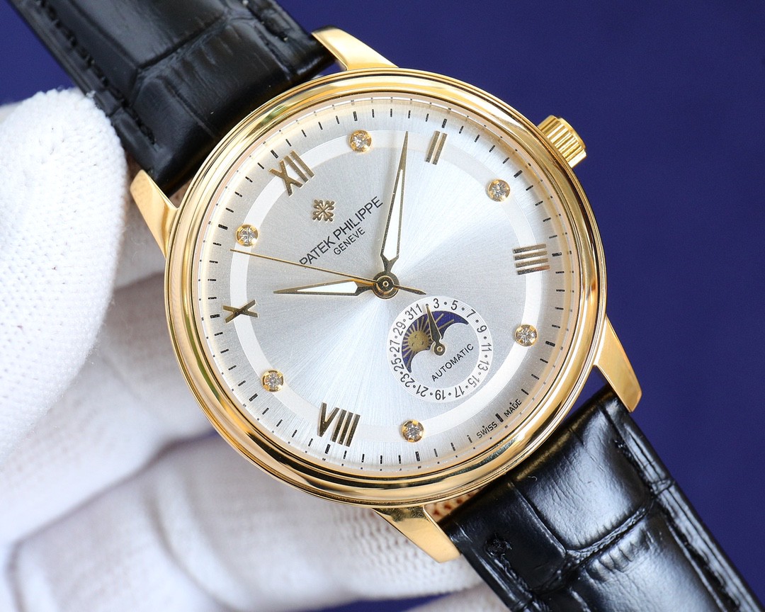 Patek Philippe Watch Rose Gold / Silver - watch1098