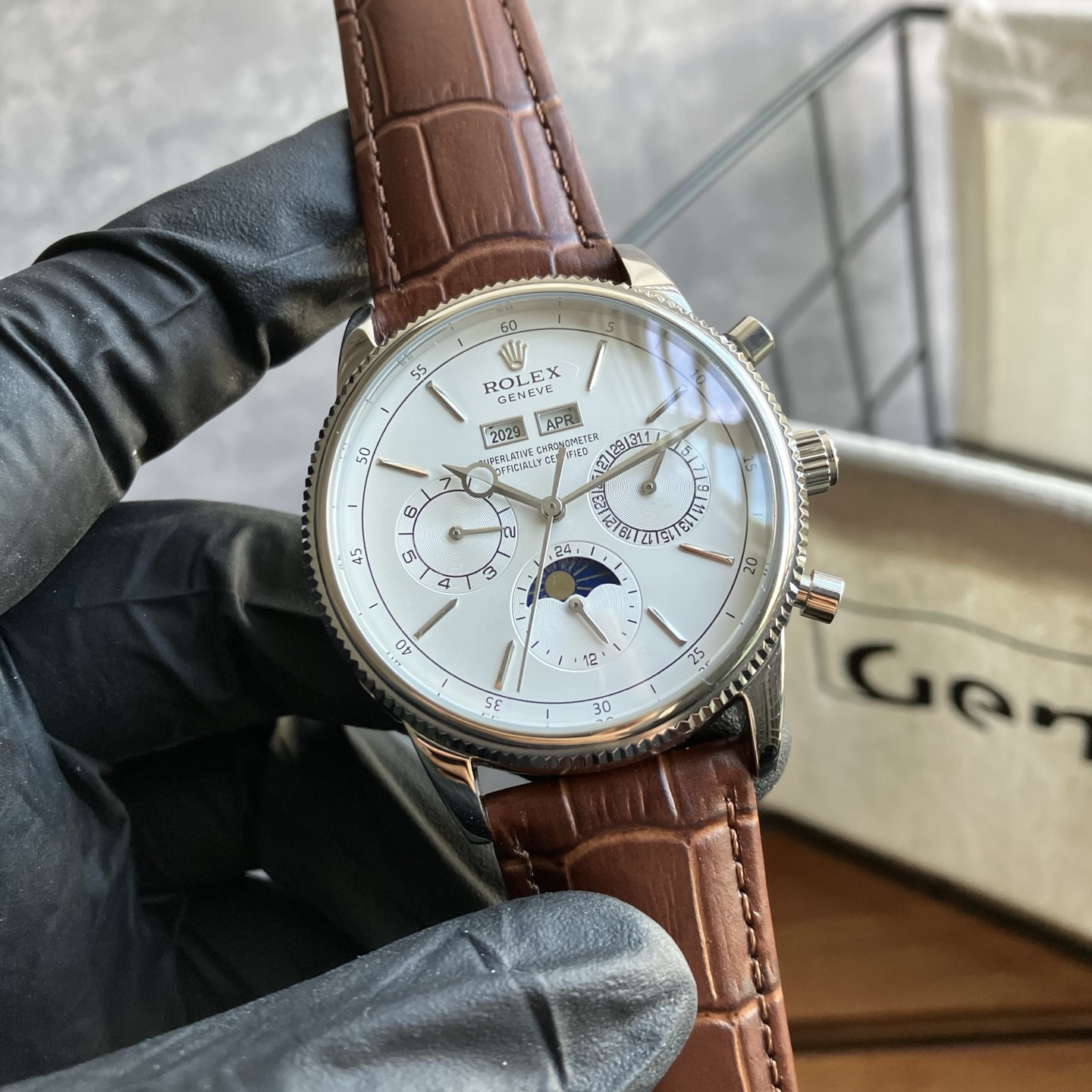 Rolex Watch 43mm Silver - watch1111