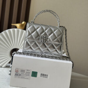 bag0583 Chanel Top Handle Silver