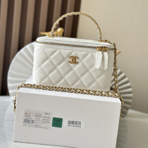 bag0586 Chanel Top Handle White