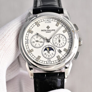 Patek Philippe Watch 40mm White / Rose Gold - watch1214