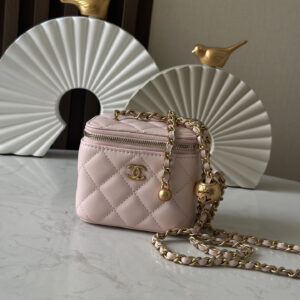 bag0596 Chanel Beauty Mini Pink Gold Hardware