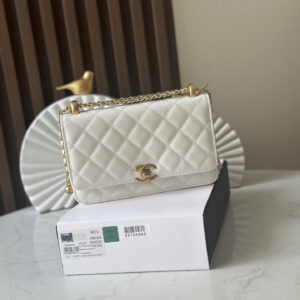 bag0598 Chanel Bag White Gold Hardware
