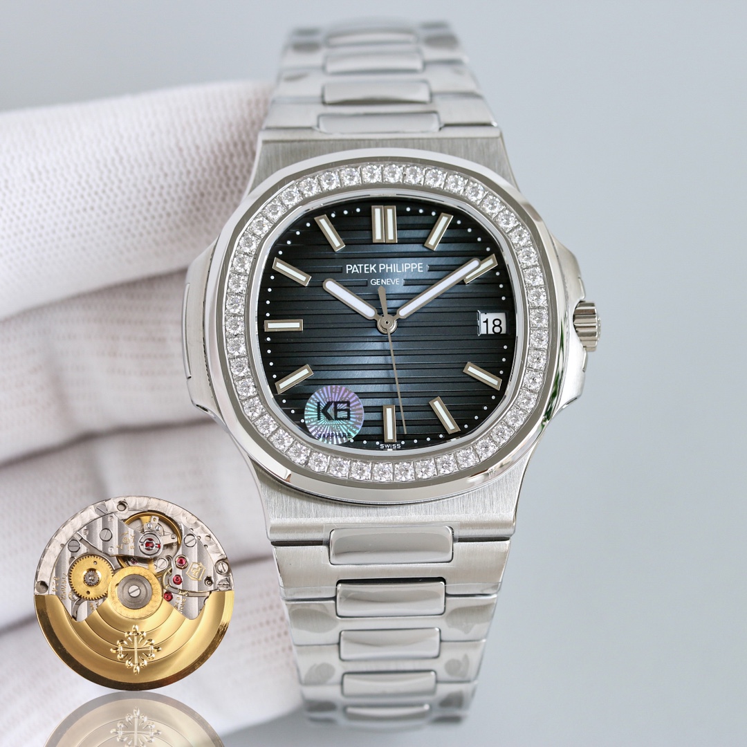 Patek Philippe Nautilus 40mm Silver - watch1336