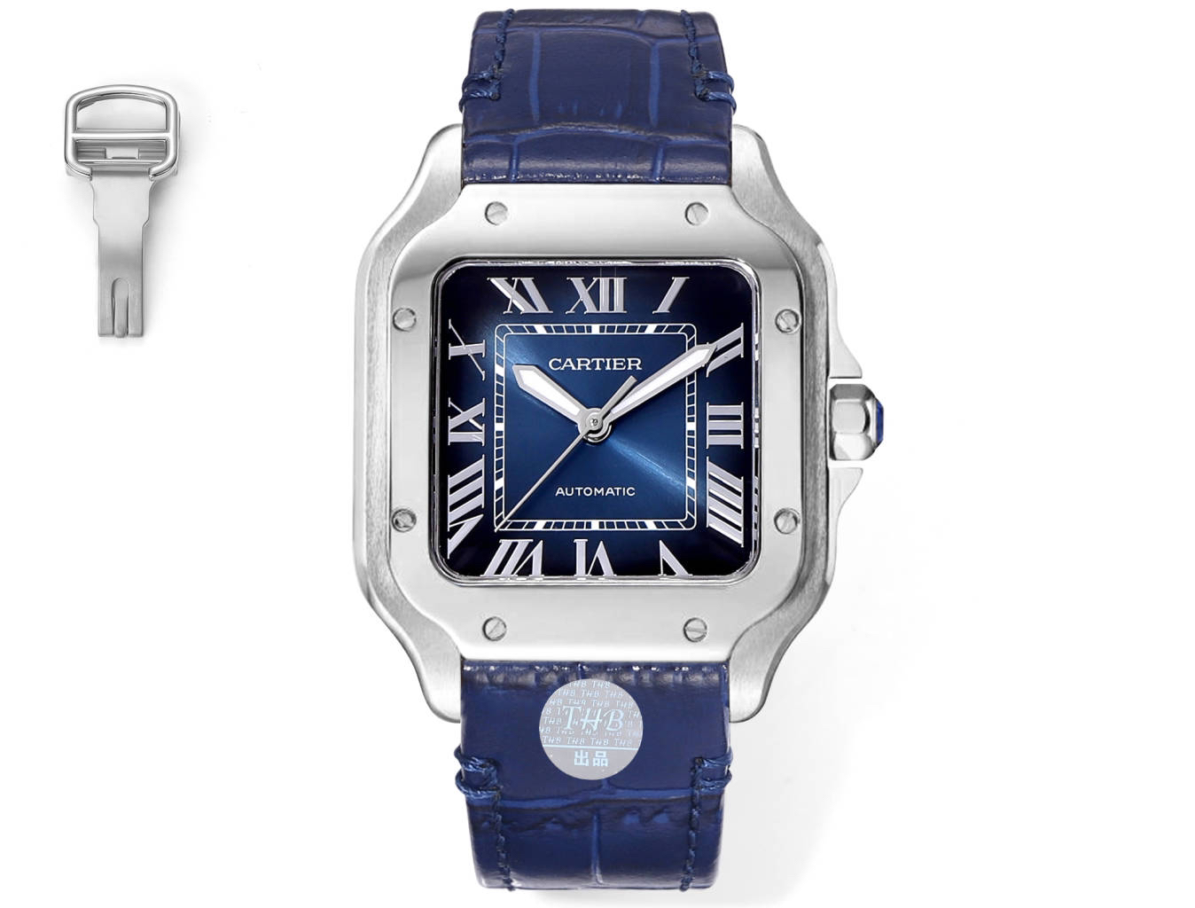 Cartier Santos 43.5mm White / Gold - watch1348
