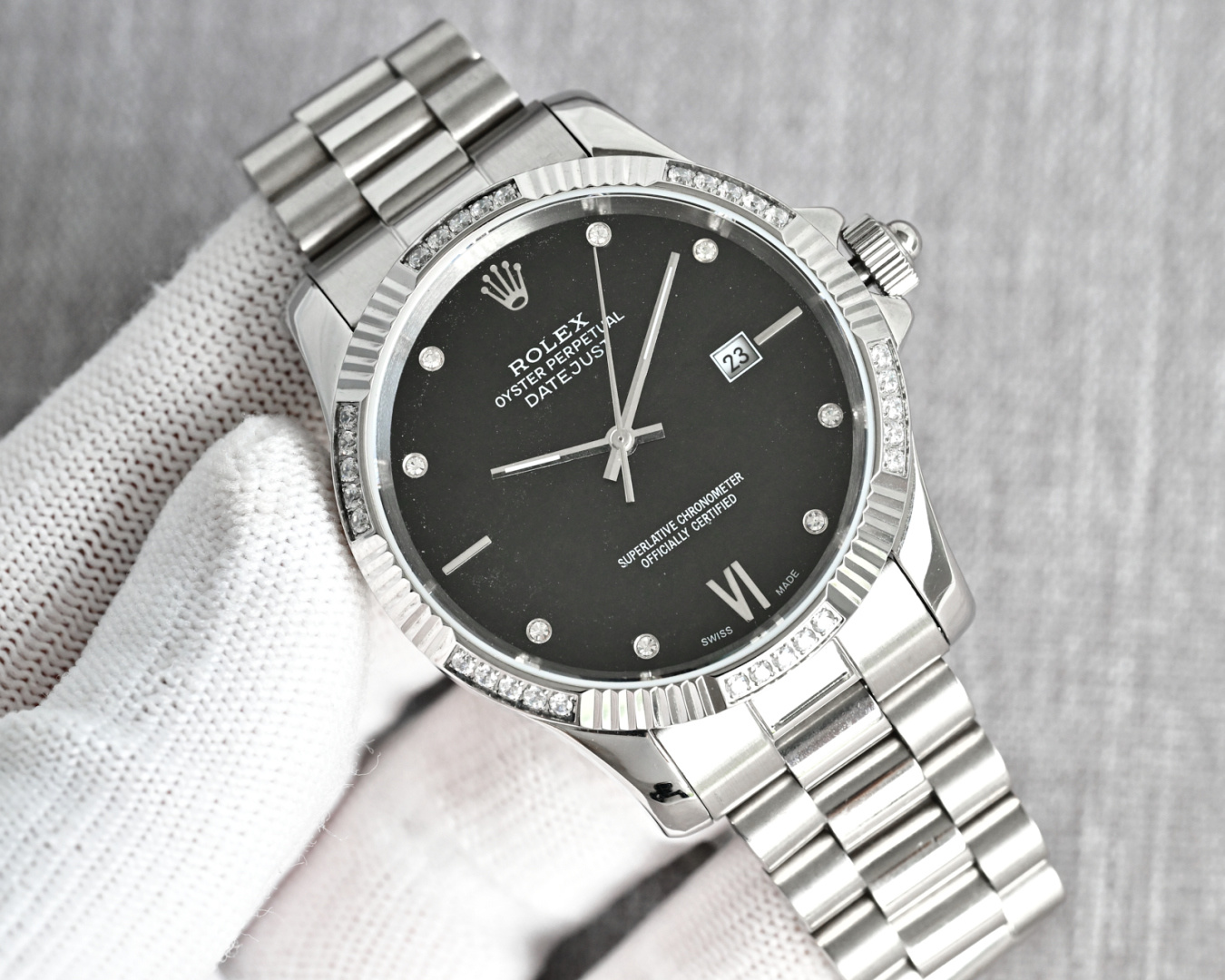 Rolex Watch 32mm White / Gold - watch1443
