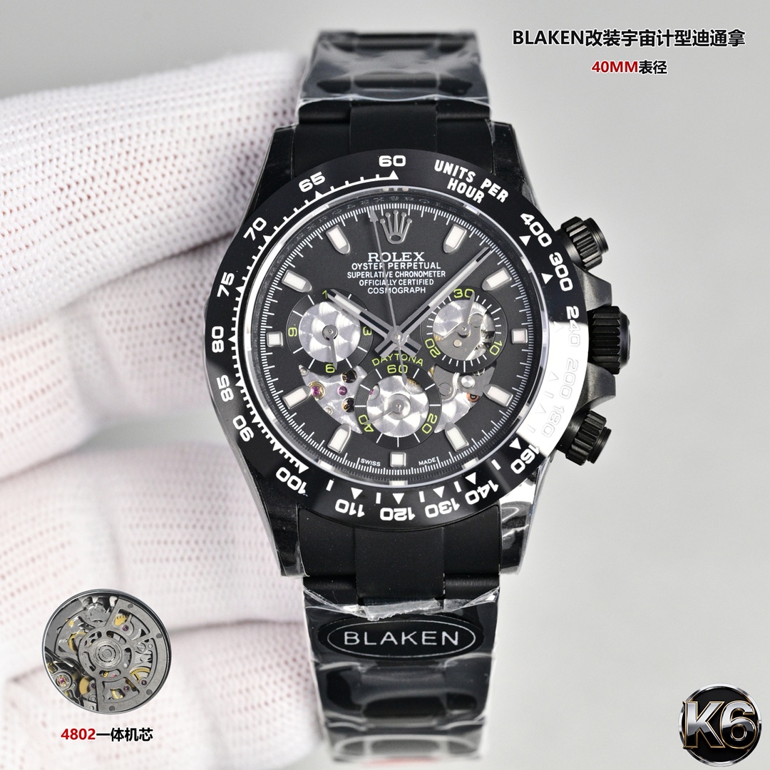 Rolex Daytona 40mm Black / Silver - watch1494
