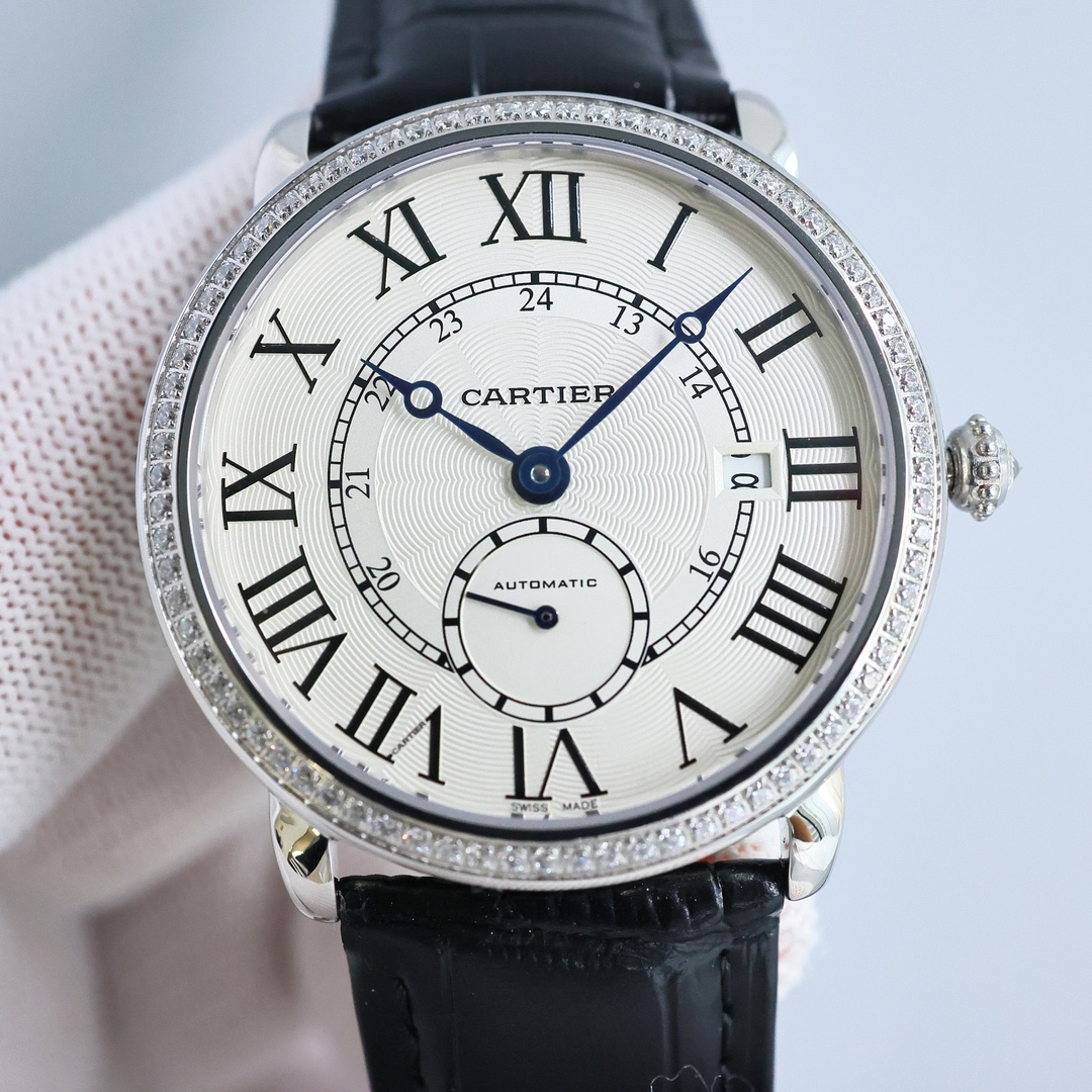 Cartier Watch 40mm White / Rose Gold - watch1638